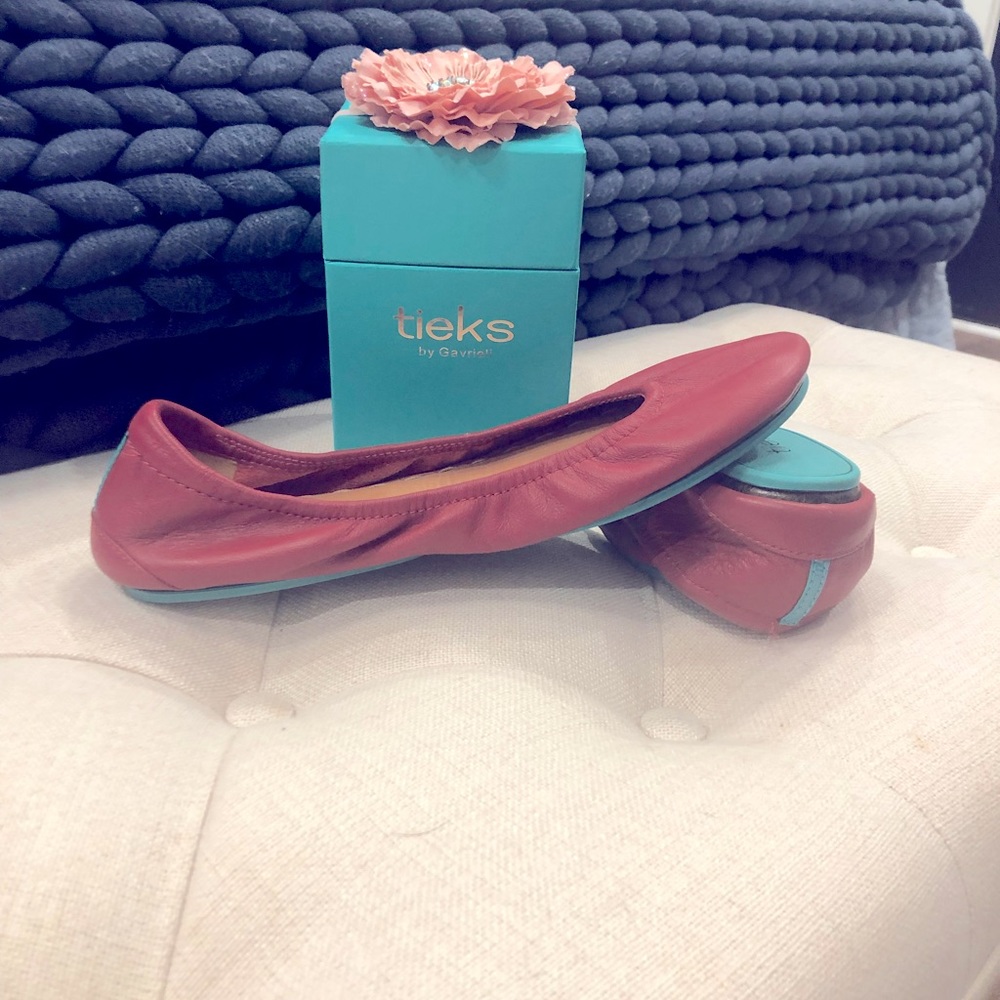 Tieks Cardinal Red Flats